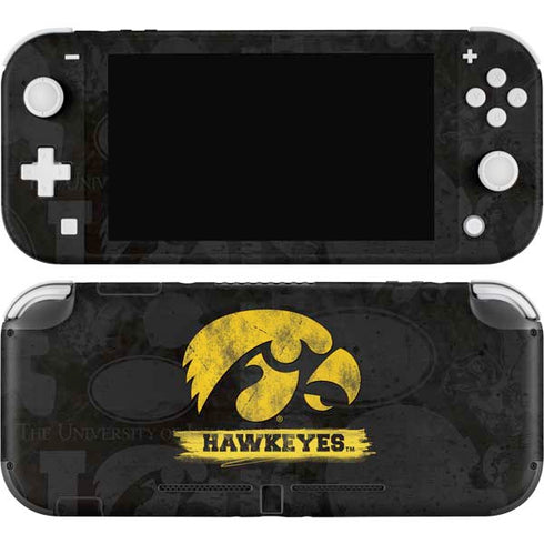University of Iowa Hawkeyes Distressed Logo Nintendo Switch Lite Skin